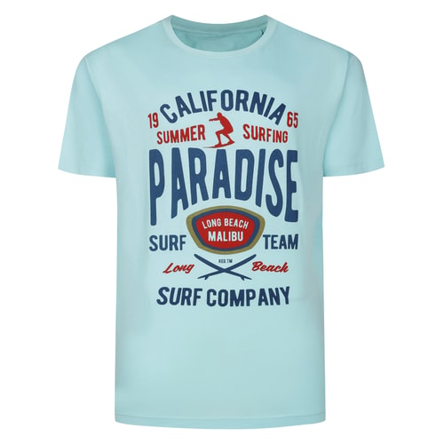 Bigdude Paradise Crew Neck T-Shirt Turquoise